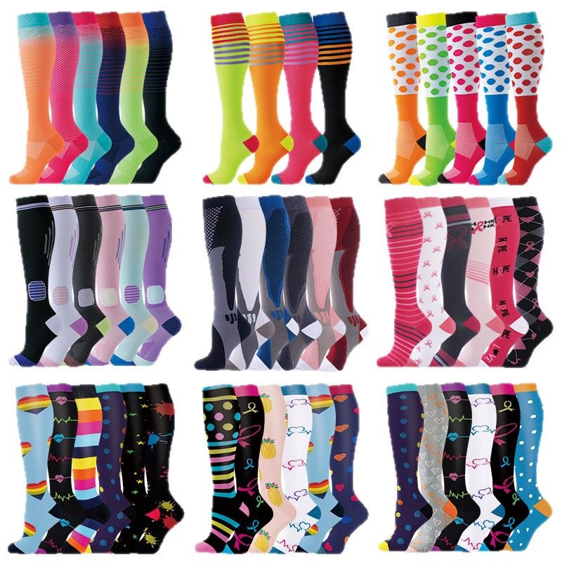 Custom Logo 8-15 MmHg Compression Socks Knee High Arch Support Sporty suppliers