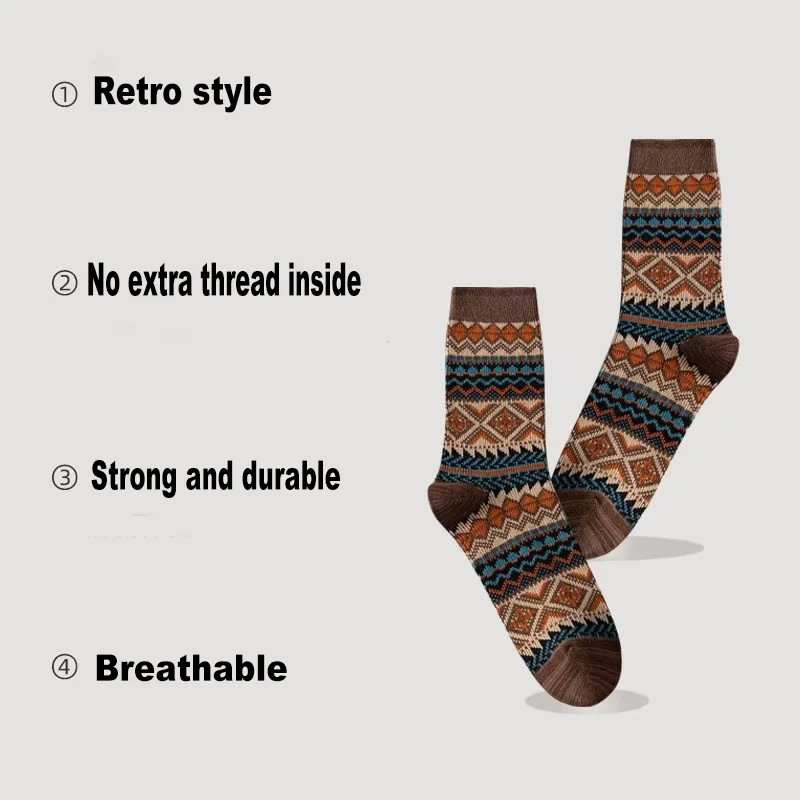 Packaging Thick Jacquard Tube Street Wear Socks best